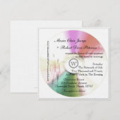 Loop unieke moderne CD-Stamp Wedding Invitae Kaart (Voorkant / Achterkant)