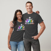 Loop voor de wereld met liefde in de baai t-shirt (Unisex)