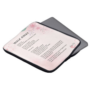 Loop weg - Moed empowerment gedicht Poster Laptop Sleeve