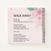 Loop weg - Moed empowerment gedicht Poster Notitieboek (Achterkant)