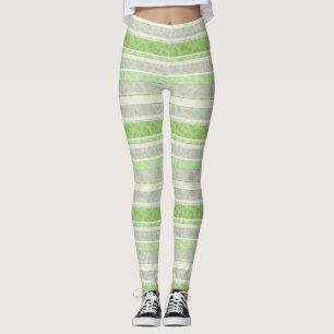 Loopard-afdruk op gestreepte achtergrond. leggings