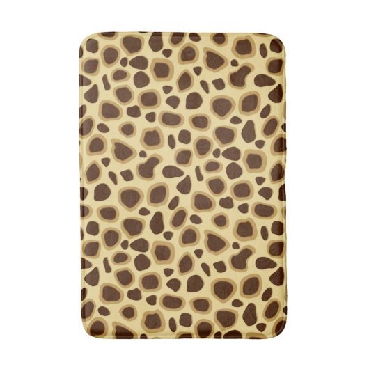 Loopard Print, Chocolate Brown en Camel Tan Badmat (Voorkant Verticaal)