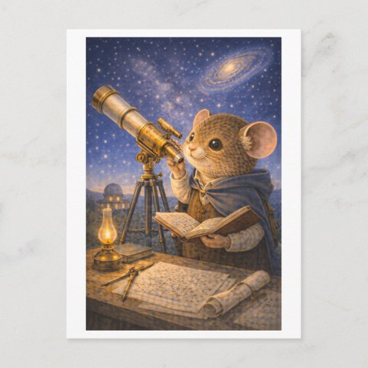 Loopbaan Muis als Astronoom Briefkaart (Voorkant)