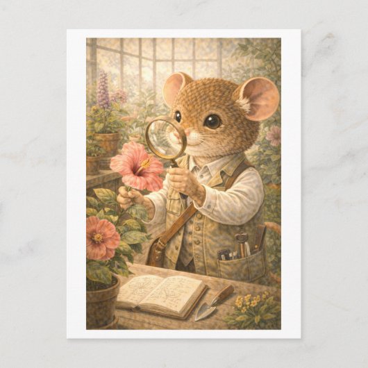 Loopbaan Muis als Botanicus Briefkaart (Voorkant)
