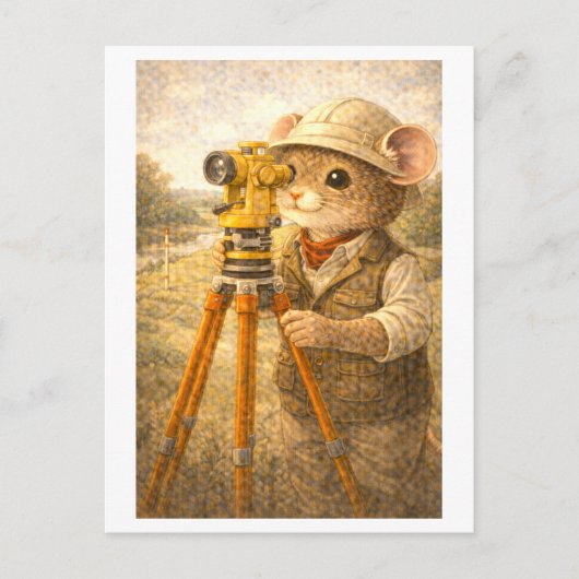 Loopbaan Muis als Landmeter Briefkaart (Voorkant)