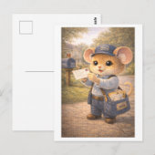 Loopbaan Muis als Postbode Briefkaart (Voorkant / Achterkant)