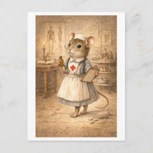 Loopbaan Muis als Verpleegster Briefkaart