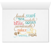 Loopbaan naar het strand wenskaart (Binenzijde Horizontaal (Onderkant))