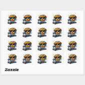 Loopband Muffin Vierkante Sticker (Vel)