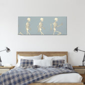 Loopcyclus van menselijk skelet canvas afdruk (Insitu (Slaapkamer))