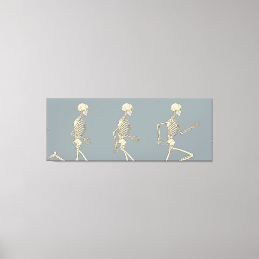 Loopcyclus van menselijk skelet canvas afdruk (Voorkant)