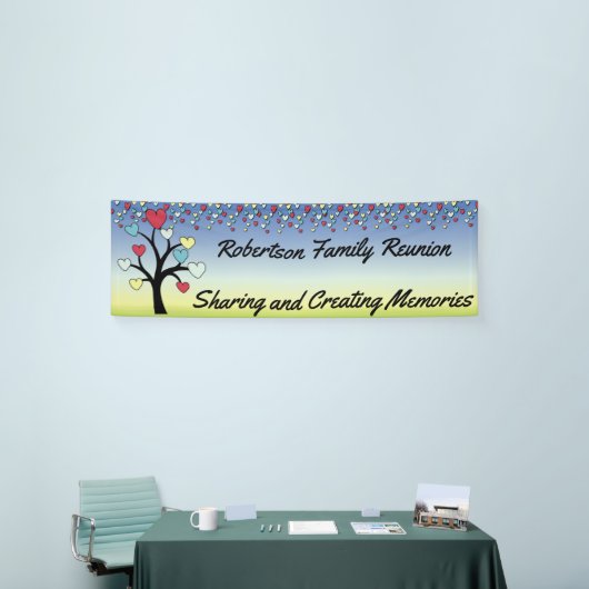 Loopende gezinshereniging spandoek (Beurs)