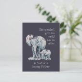 Loopende olifant vader & baby Animal Quote Briefkaart (Staand voorkant)
