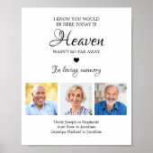 Loopgeheugen 3 Photo Collage Memorial Wedding Poster (Voorkant)