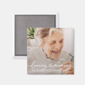 Loopgeheugen Modern Elegant Heart Photo Memorial Magneet (Voorkant / Achterkant)