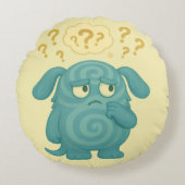 Loopi Kissen – Das nachdenkliche ADHS-Monster Rond Kussen (Voorkant)