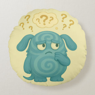 Loopi Kissen – Das nachdenkliche ADHS-Monster Rond Kussen