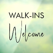 Loopings welkom modern minimalistisch kapsalon en raamsticker (Vel 3)