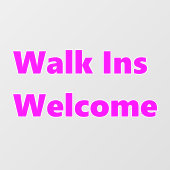 Loopings Welkom Roze Wit Raamsticker (Vel)