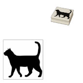 loopkat-silhouet rubberstempel (Gestempeld)