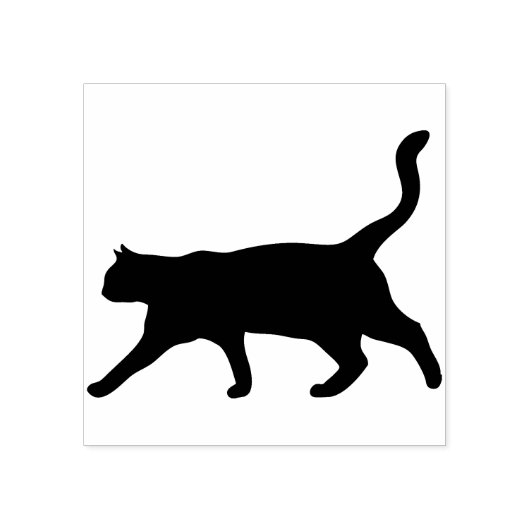 loopkat-silhouet rubberstempel (Afrduk)