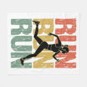 Looppas -  runner Girl Fleece Deken (Voorkant (Horizontaal))