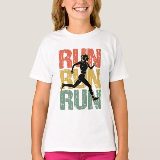 Looppas -  runner Girl T-shirt (Voorkant)