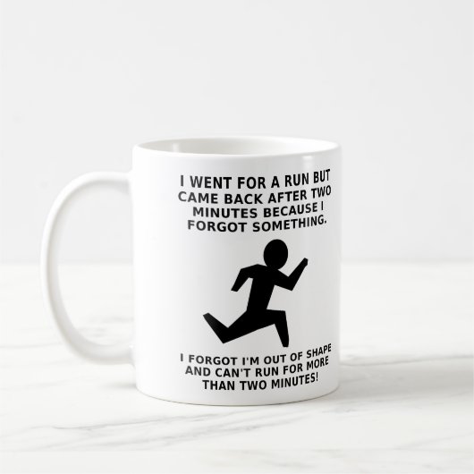 Looppas voor de Grappige Mok van Twee Minuten (Links)