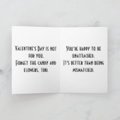 Looppas voor onvalentijnende vrouw feestdagen kaart (Binnen)