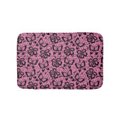 looppatroon met vlinders badmat (Voorkant)