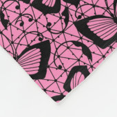 looppatroon met vlinders fleece deken (Hoek)