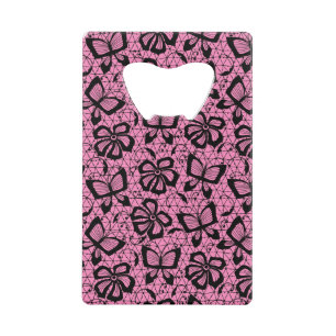 looppatroon met vlinders kredietkaart flessenopener