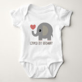 Loopt door Grammy Heart Elephant Romper (Voorkant)