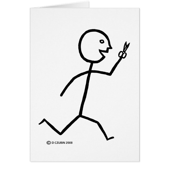 Loopt met schaar (Voorkant)