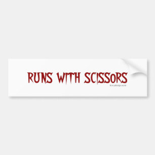 Loopt met schaarste-bumpersticker bumpersticker