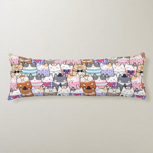 Loopt naadloze patroonkussen van katten los lichaamskussen