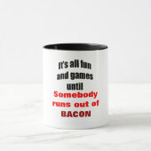 Loopt uit Bacon Mok (Midden)