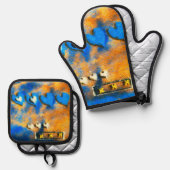 Looptijd Ovenwant & Pannenlap Set (Voorkant / Achterkant)