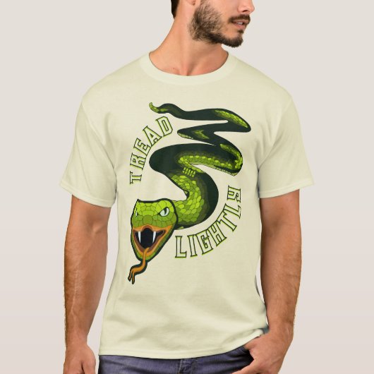 loopvlakgevoed licht dubbelzijdige slang t-shirt (Voorkant)