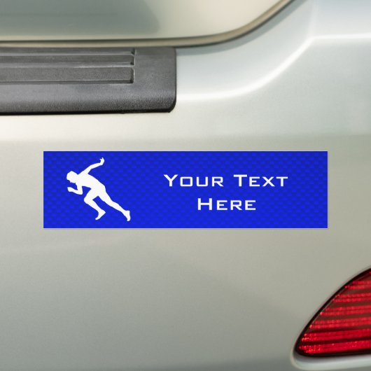 loopwerk; Blauw Bumpersticker (Op auto)