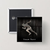 loopwerk; Koel Vierkante Button 5,1 Cm (Voorkant /achterkant)