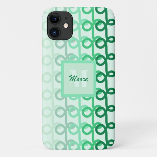 Loopy Lines - Green Ombre Phone Case (Achterkant)