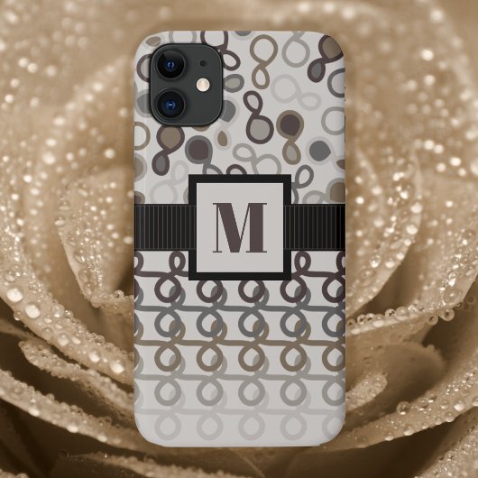 Loopy Lines met hybride paisley Mocha Brown Ombre Case-Mate iPhone Case