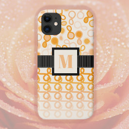 Loopy Lines met hybride paisley - Oranje Ombre iPhone 11 Hoesje