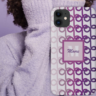Loopy Lines - Paarse Violet Ombre Phone Case