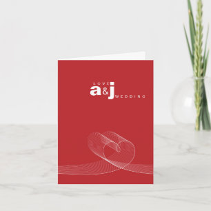 Loopy Loopy Love Lines Carte Faire-part de mariage