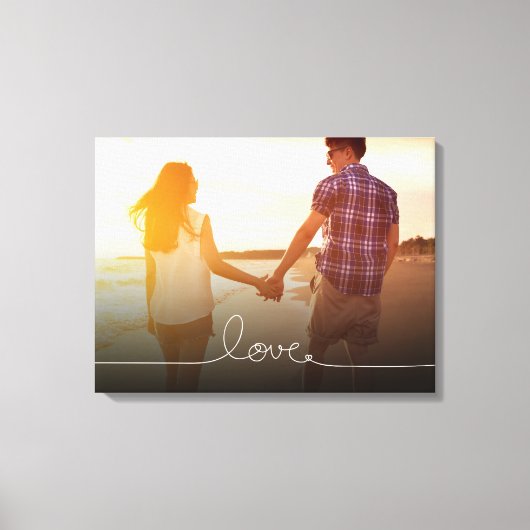 Loopy Love Heart String Eenvoudige knoop Moderne f Canvas Afdruk (Voorkant)