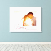 Loopy Love Heart String Eenvoudige knoop Moderne f Canvas Afdruk (Insitu (Houten vloer))