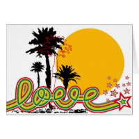 Loopy Script Tropical Palm Trees Silhouette