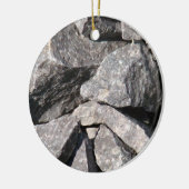 Loose Granite Rock Keramisch Ornament (Links)